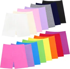 15 Pack Girls Dance Shorts, Bike Shorts for Toddlers, Biker Cartwheel Under Dress Multicolor Girls Clothes