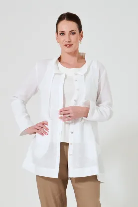 28" Tie Collar Button-Up Shirt