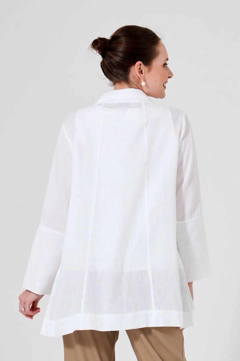 28" Tie Collar Button-Up Shirt