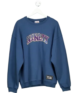9090 Blue Ninety Pokemon Logo Sweatshirt UK L