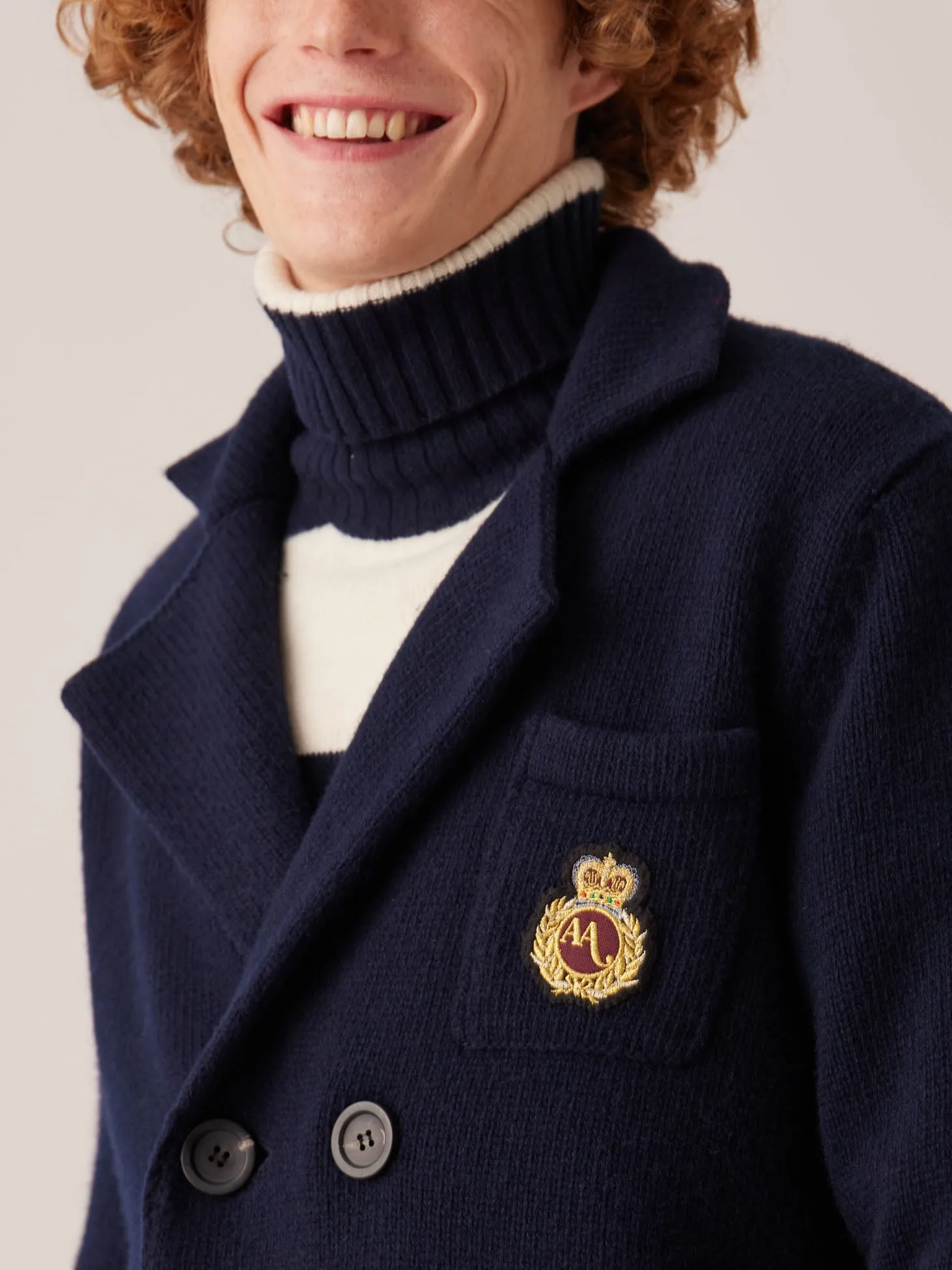 AAMBROGIO DOUBLE BREASTED WOOL JACKET