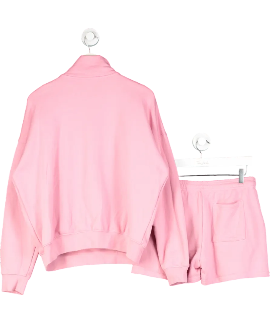 Adanola Pink Zip Sweatshirt And Shorts Set UK S