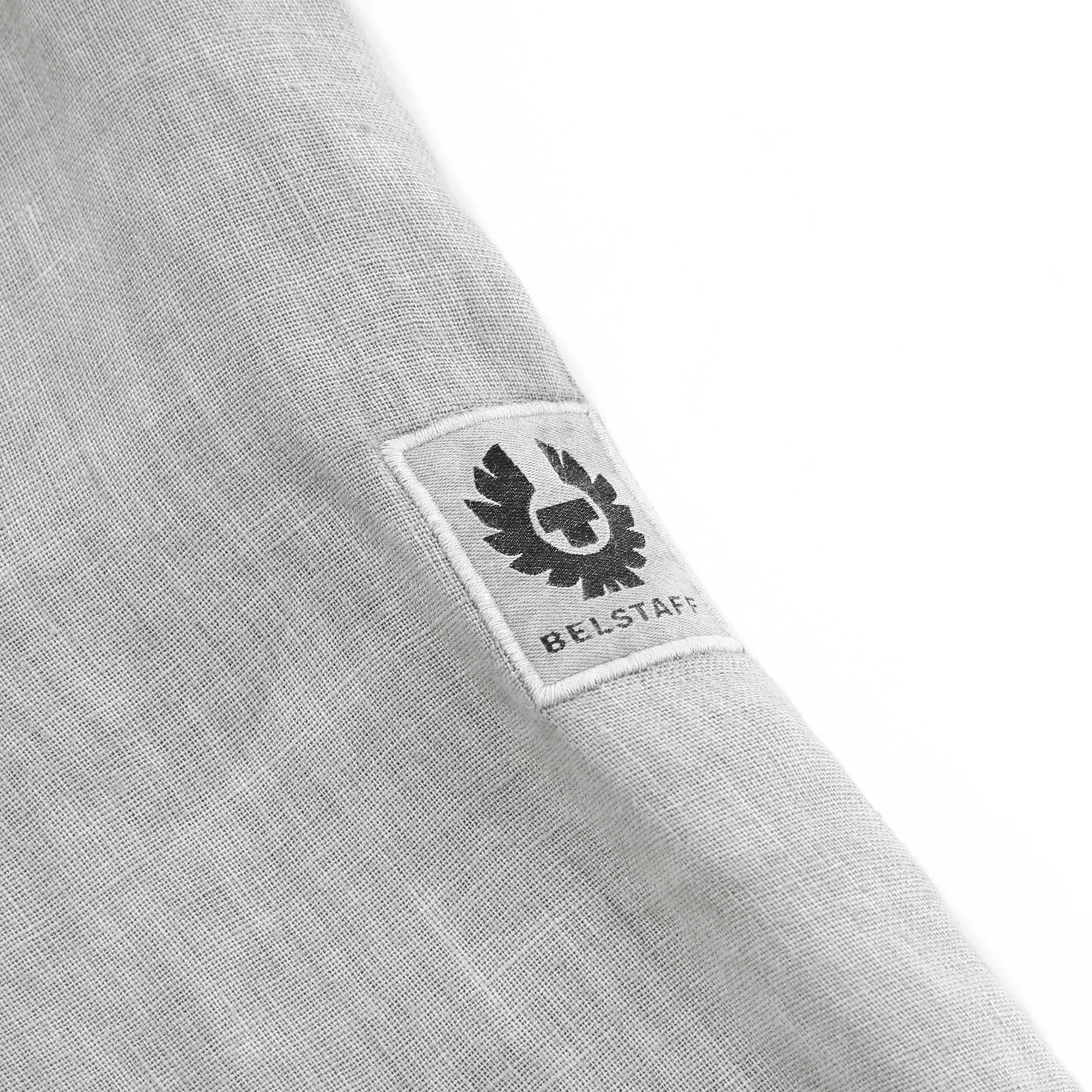 Belstaff Scale Linen Shirt in Cloud Grey