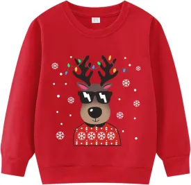 Boys Girls Christmas Sweatshirt Toddler Kids Ugly Xmas Sweater Style Santa Shirt Tops Clothes 1-7 Years