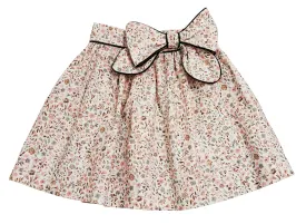 Cary Collection - Fall Floral print girl's bow skirt