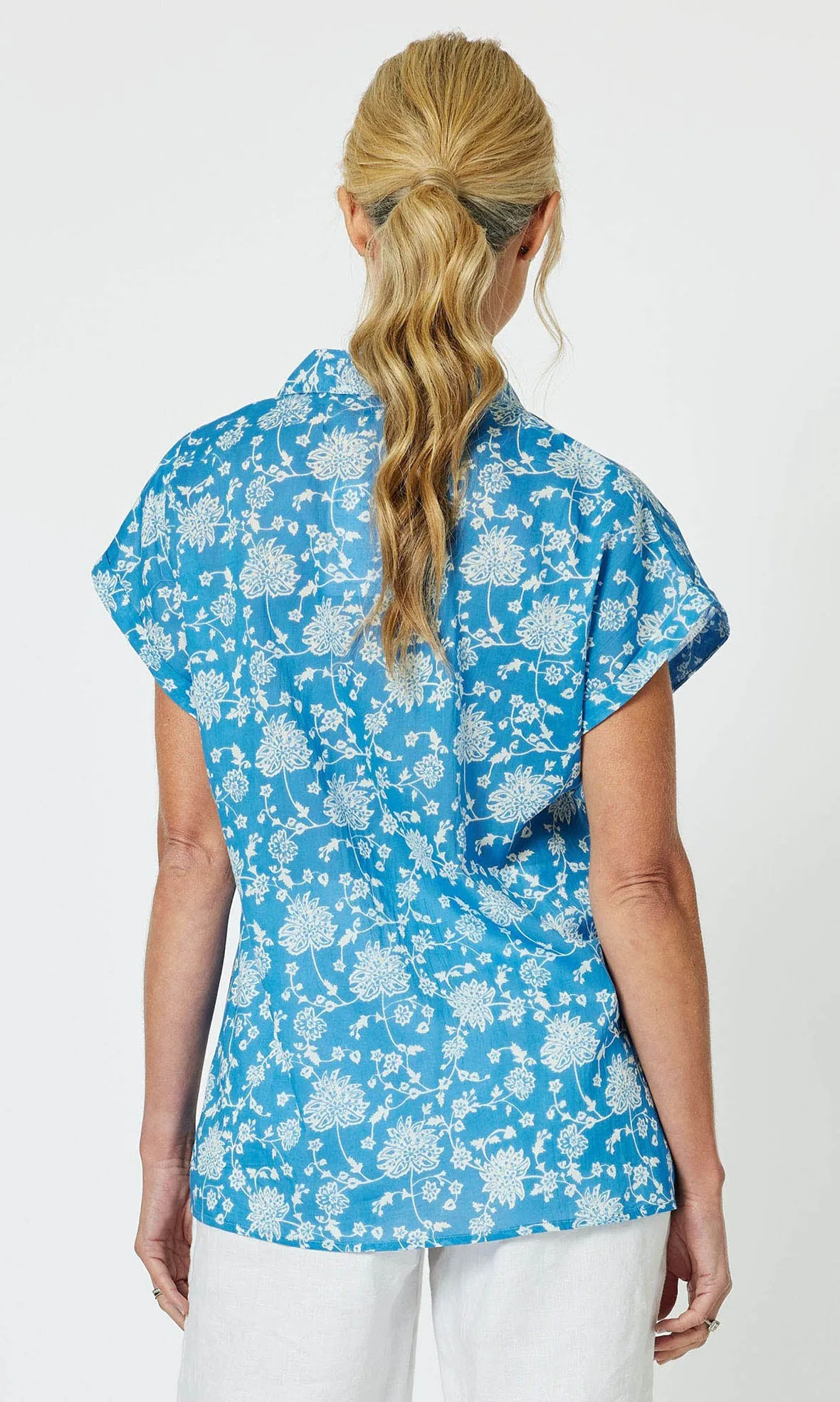 Cotton Cap Sleeve Shirt Summer Breeze