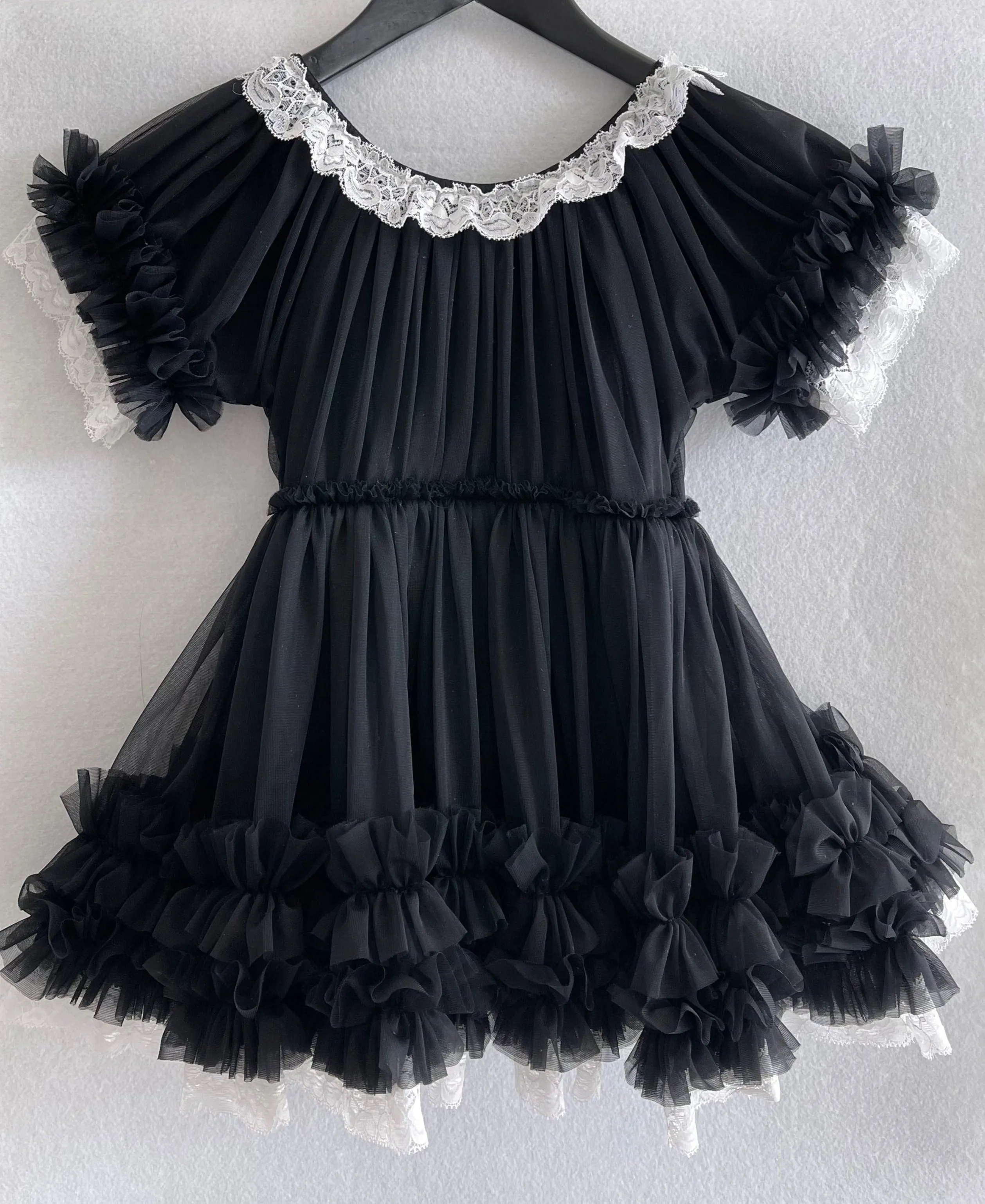 DOLLY by Le Petit Tom ® PORCELAIN DOLLY DRESS black