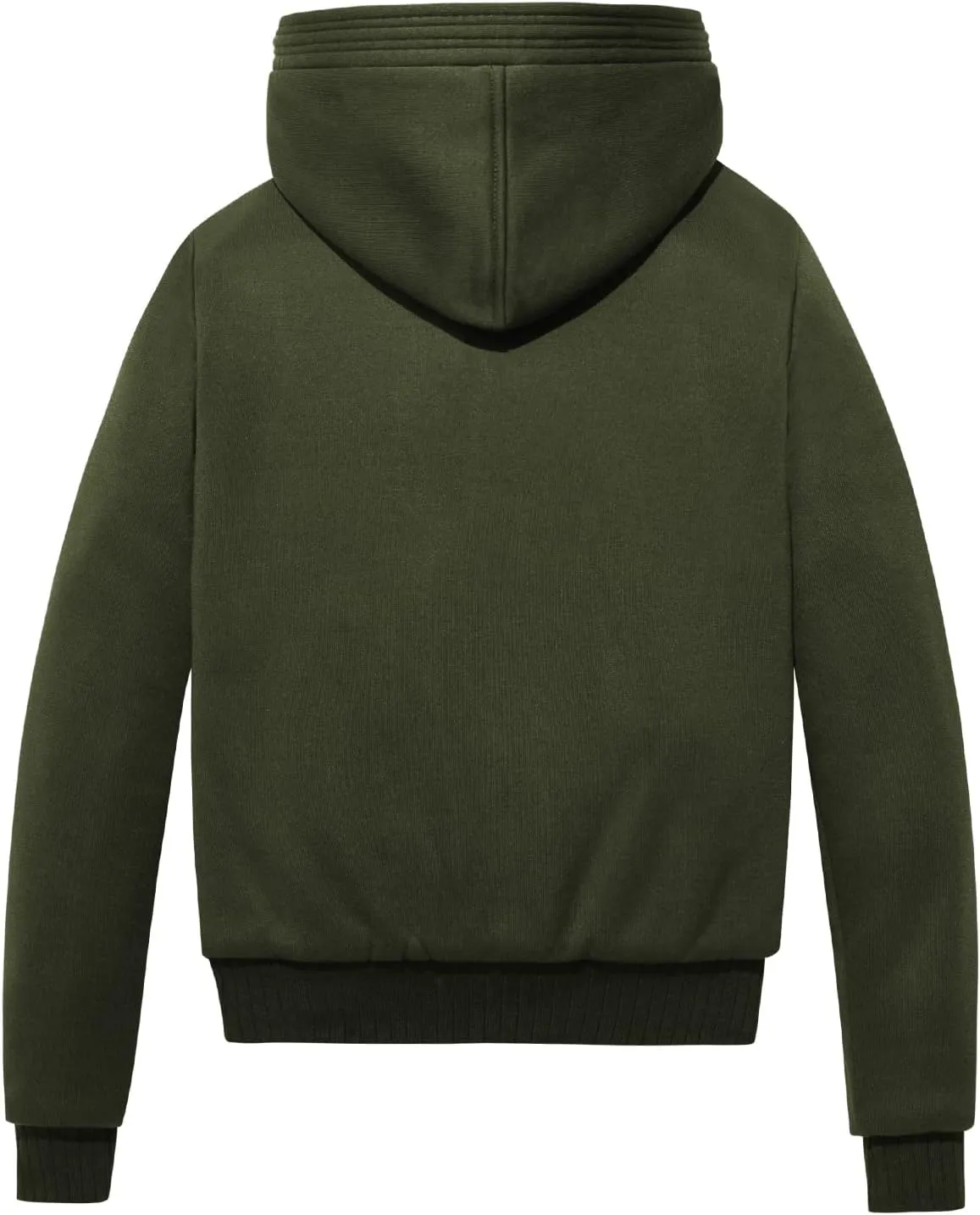 FOURSTEEDS Hooded Faux Fleece Lining Jacket for Women Winter Sherpa Lined Thick Warm Thermal Hoodies Coat