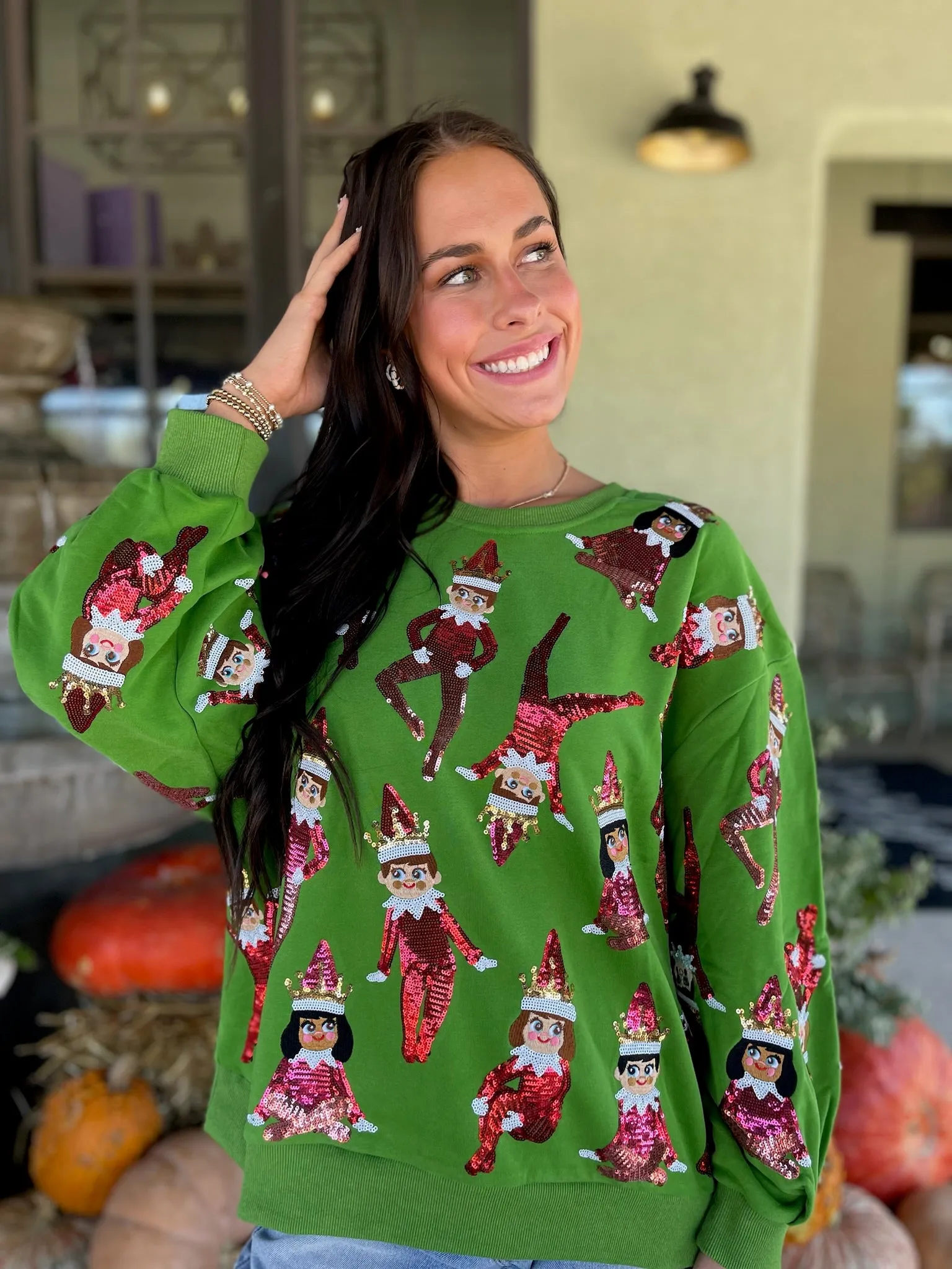 Green Elf On The Shelf Sweatshirt