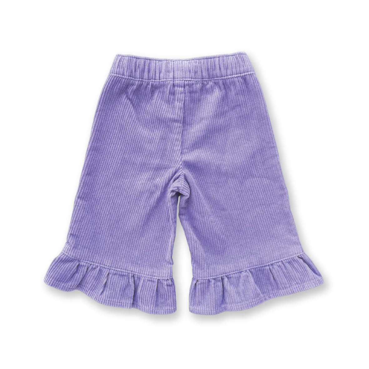 Grown Organic Frill Cord Pant - Iris