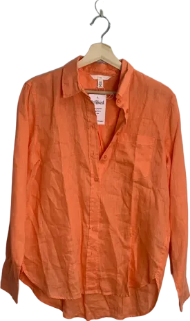 H&M Orange Linen Shirt UK 6
