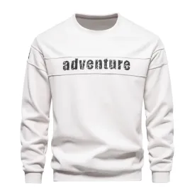 High Quality Smooth Patchwork Printed Sweatshirts for Men Fashion Youth O-neck Sportwear Tops Mens Sweatshirt