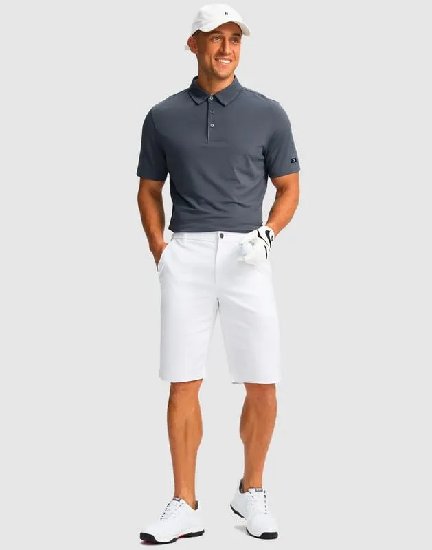 Men's Golf Shorts with 5 Pockets 11" Inseam Stretch Quick Dry Casual Work Dress Shorts for Men