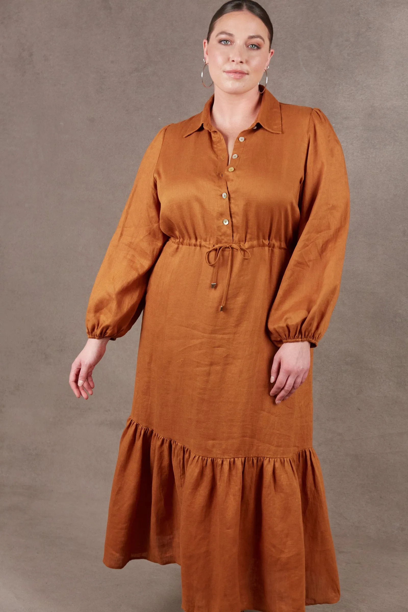 Nama Shirt Dress - Ochre