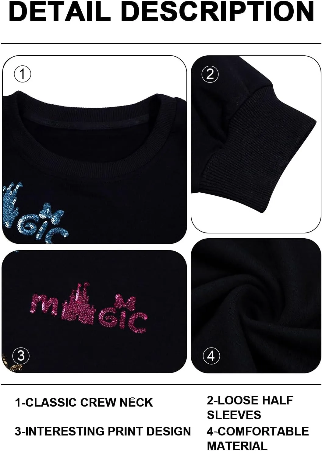 UNIQUEONE Oversized Bow Sweatshirt Womens Magic Kingdom Tee Shirt Colorful Pastel Bows Graphic Sweatshirts Holiday Pullover