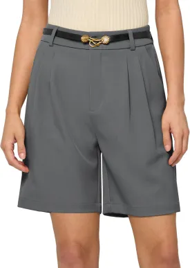Willit Women's Shorts Wide Leg Dress Casual Work Summer Pleated Shorts High Waisted with Pockets 7" 10"