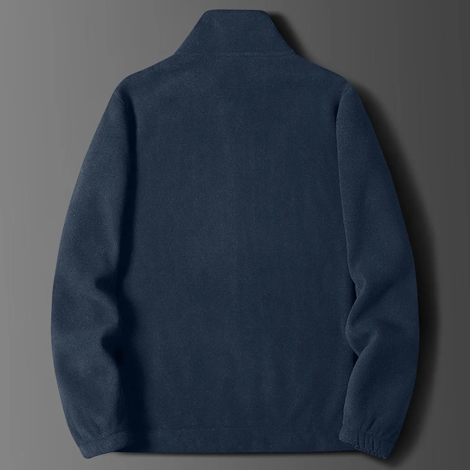Winter Coats for Men Thick Thermal Band Collar Fleece Lined Solid Jacket Full Zip Long Sleeves Warm Cargo Jackets