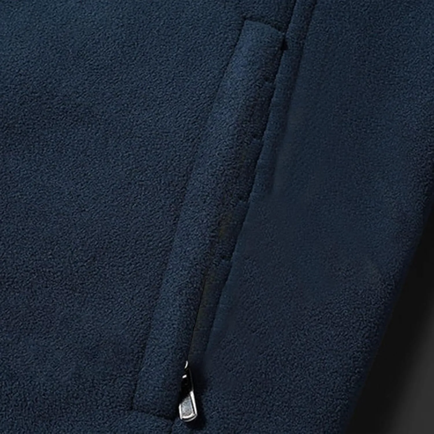 Winter Coats for Men Thick Thermal Band Collar Fleece Lined Solid Jacket Full Zip Long Sleeves Warm Cargo Jackets
