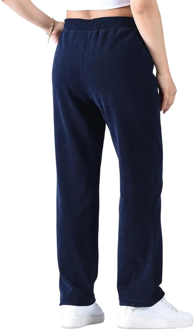 Zoulee Women's High Rise Utility Straight Leg Corduroy Drawstring Pants